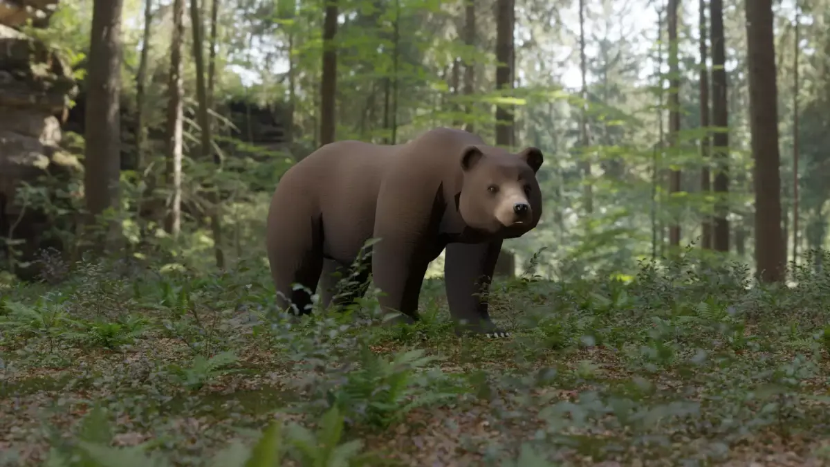 Bear LowPoly polar Low-poly 3D model