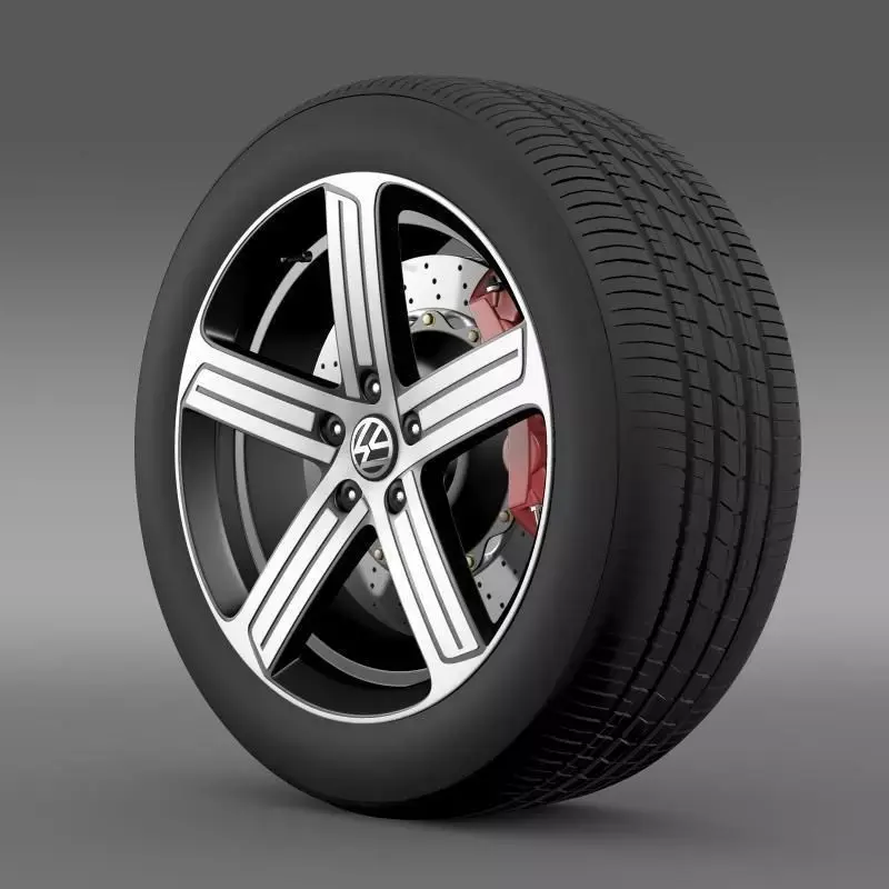 Volkswagen Golf R wheel 3D model