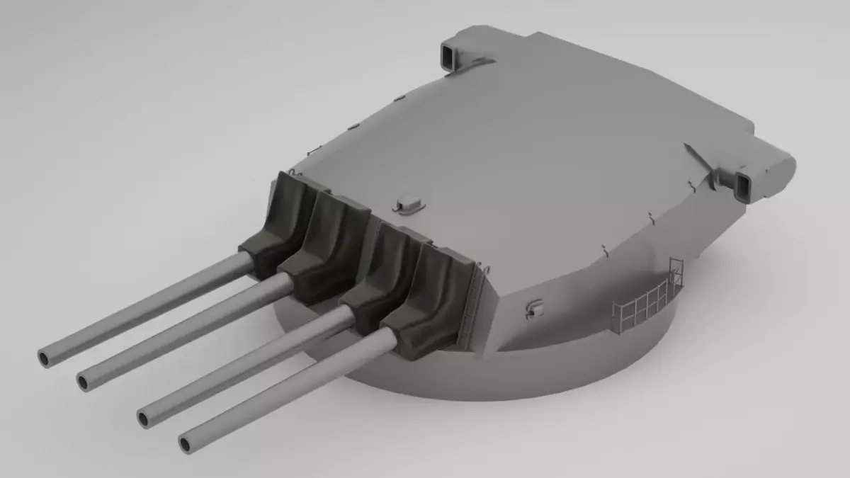 380mm 45 Mle 1935 Model 1935 3D model