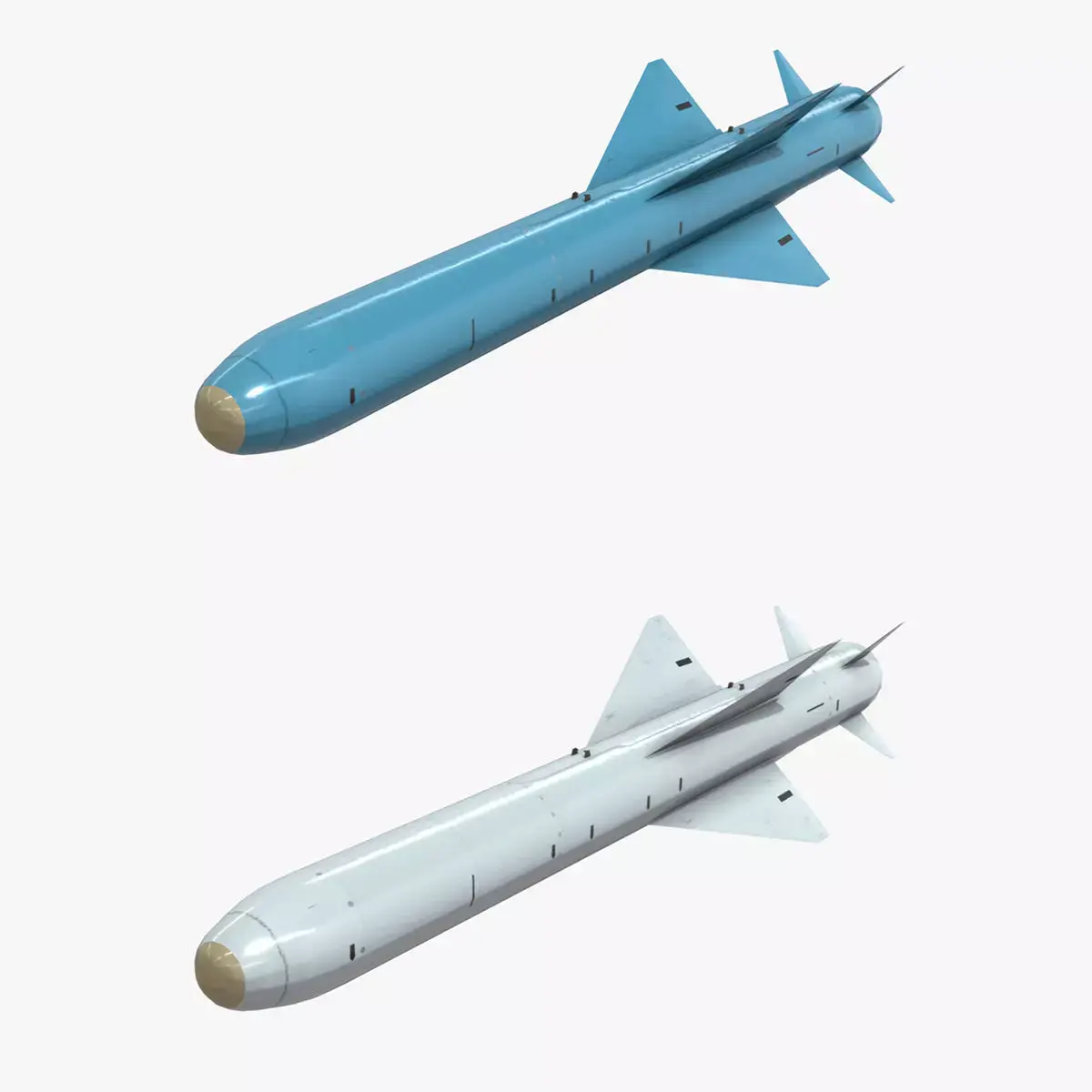 ASM-2 Japanese Anti-Ship Cruise Missile Low-poly 3D model