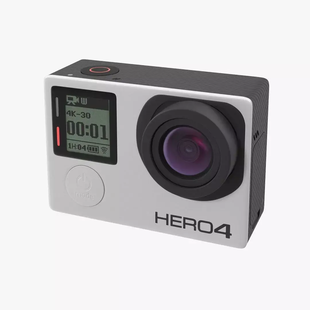 GoPro Hero 4 Silver OnOff Low-poly 3D model