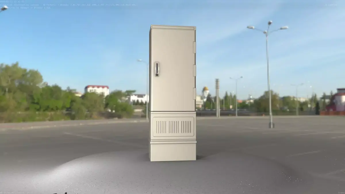 Electrical Distribution Cabinet 85 Low-poly 3D model