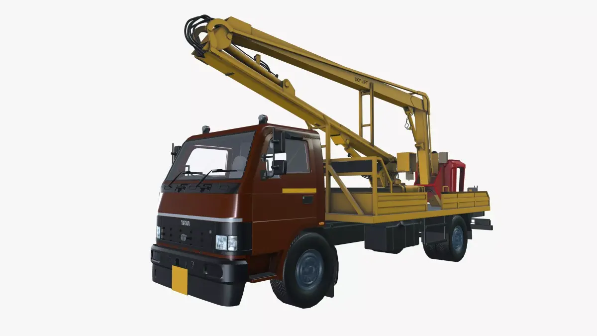 man lifting vehicle 3D model