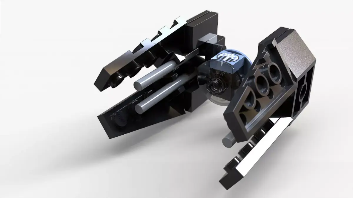 Lego Tie Interceptor Low-poly 3D model