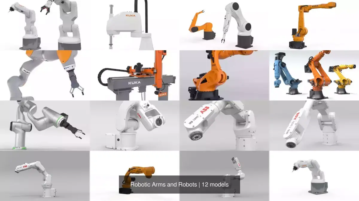 Robotic Arms and Robots 3D Model Pack