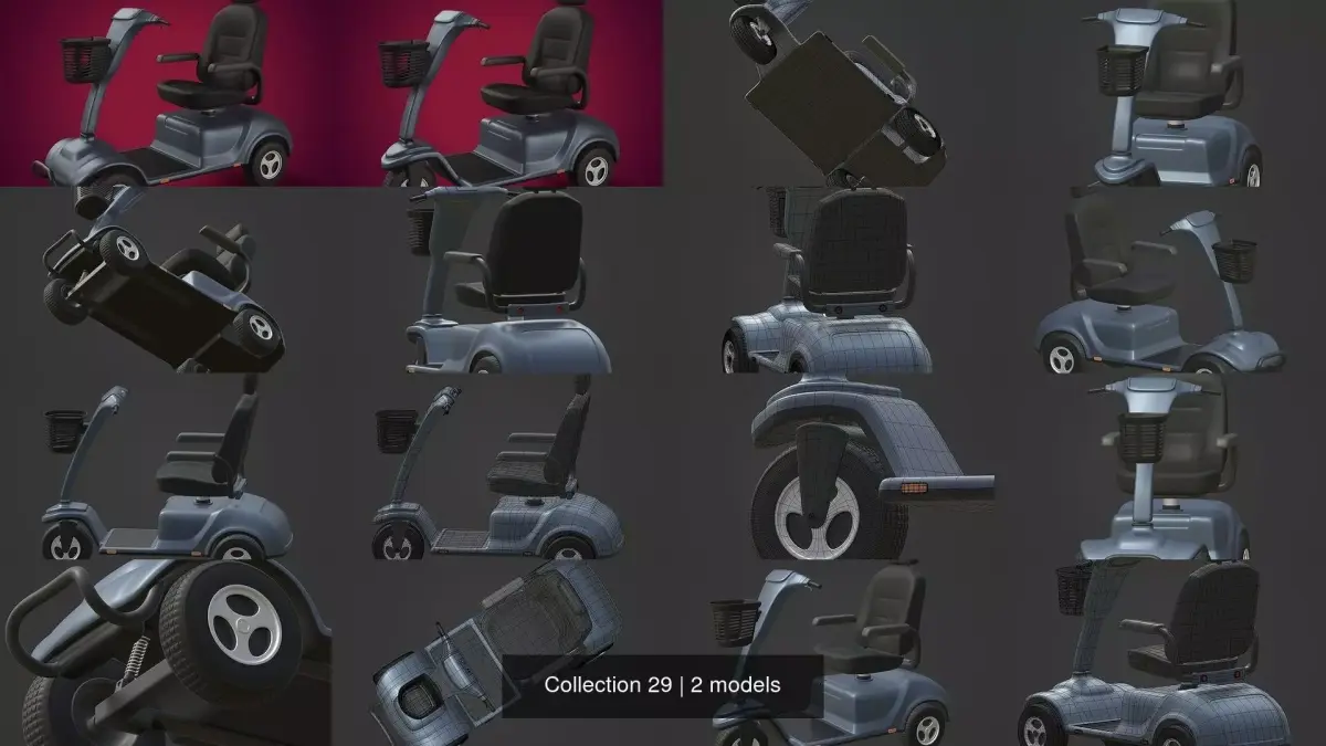 Mobility Scooter 3D Model Pack