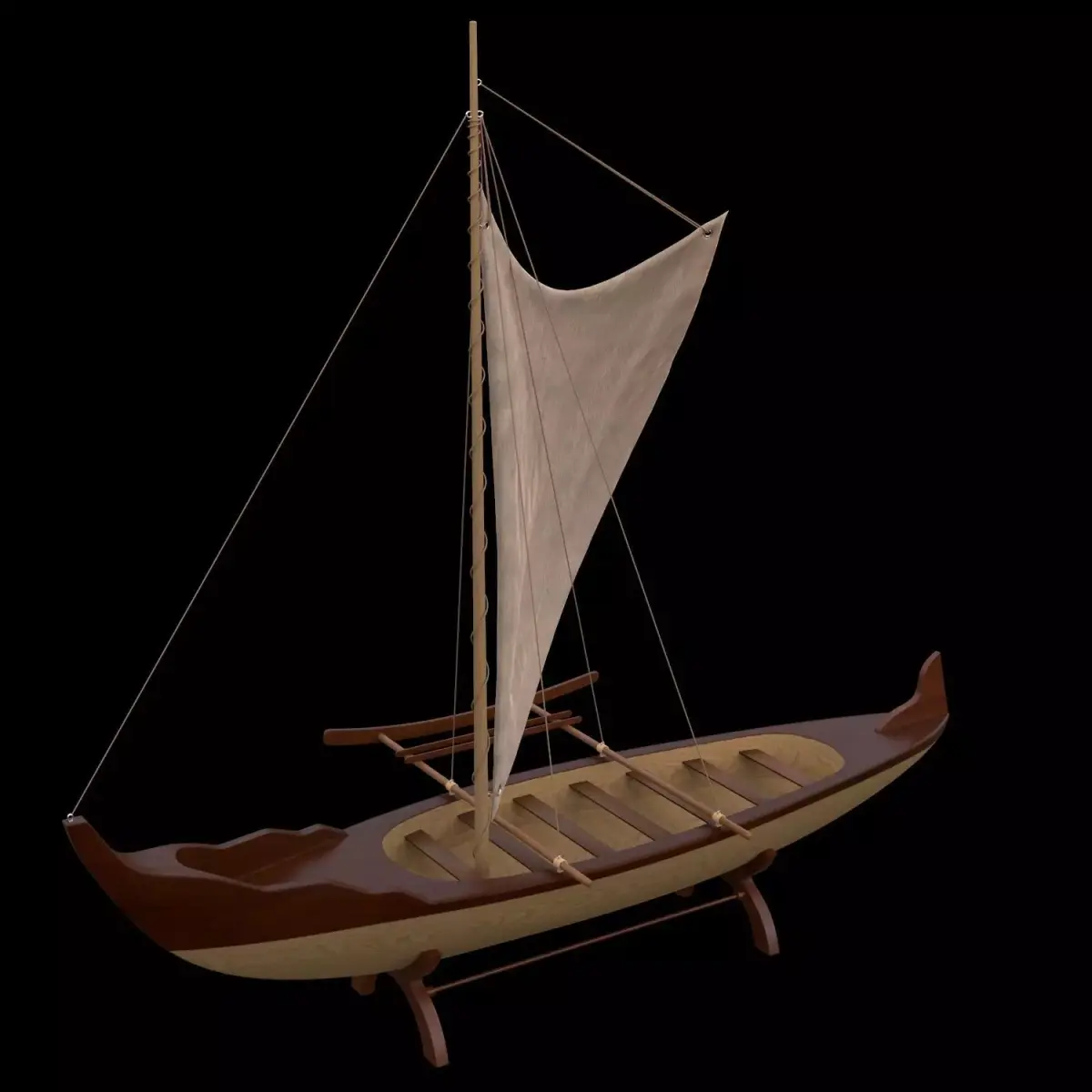 Decorative Sailing Boat 3D model