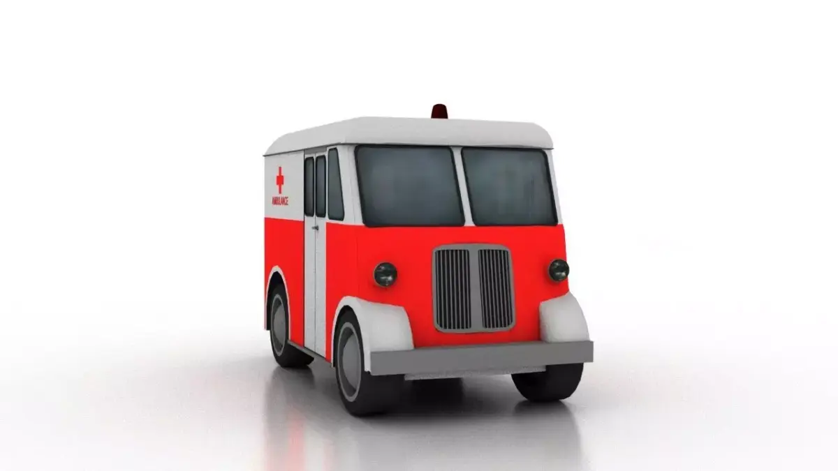 Marmon-Herrington Delivery-Van 1946 Ambulance Low-poly 3D model