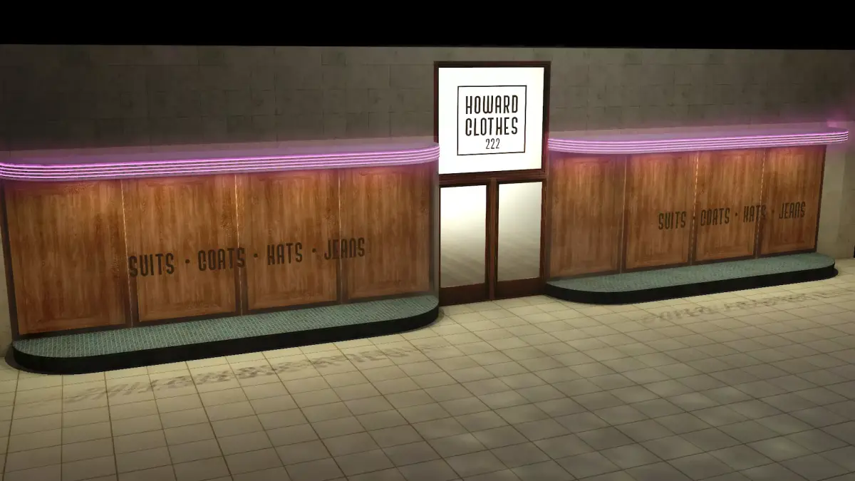 Vintage Clothes Storefront 3D model