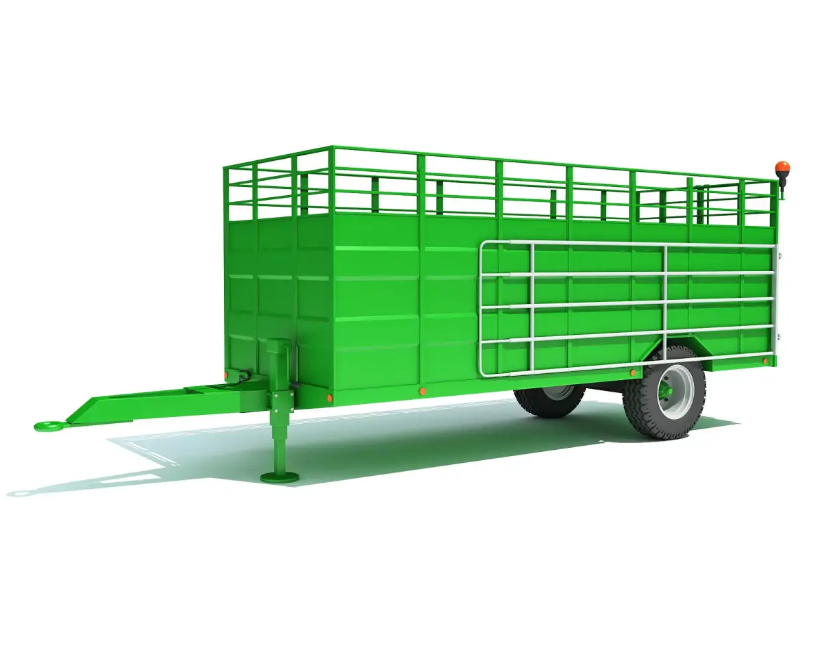 Animal Transporter Farm Trailer 3D model