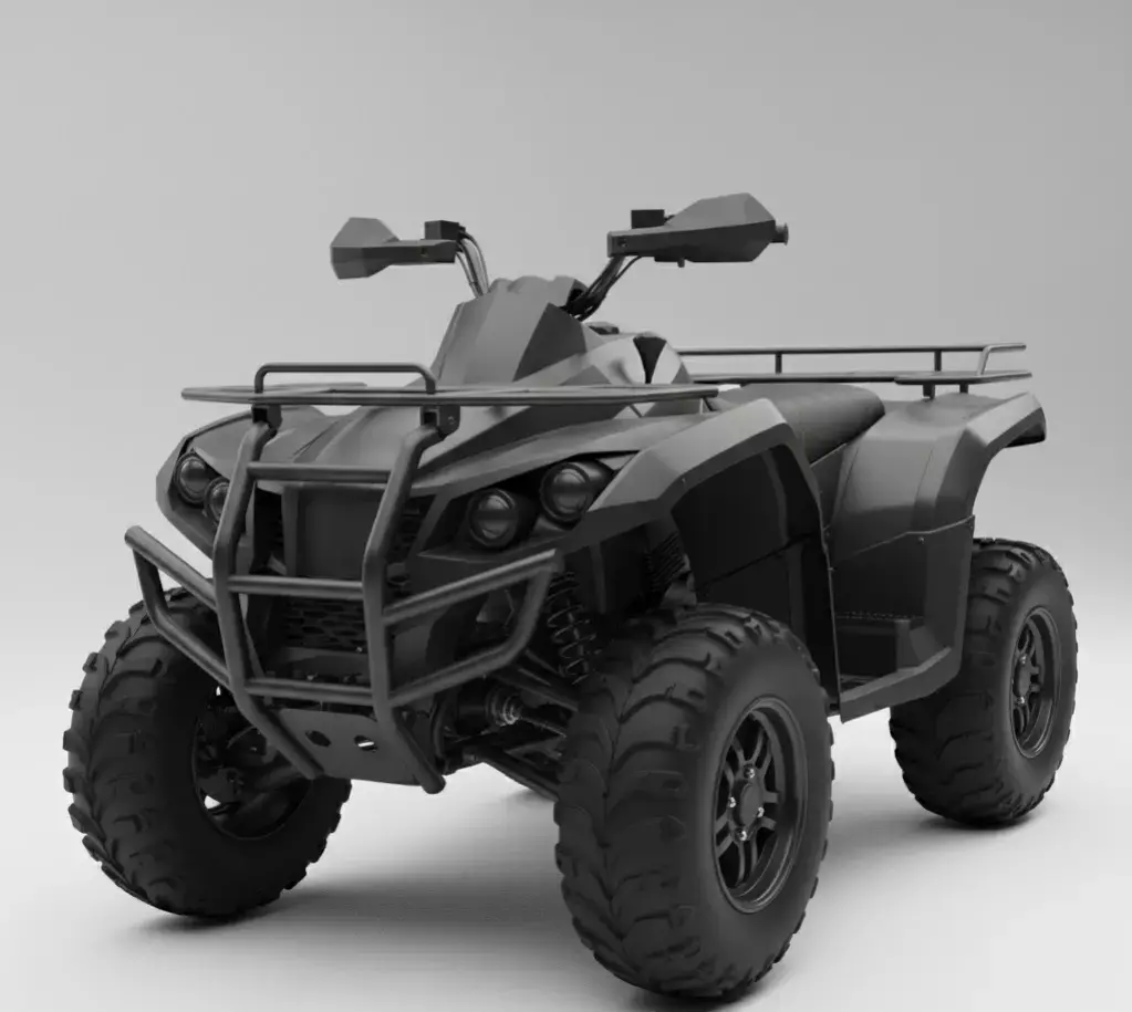 A Robust Matte Black ATV 3D model