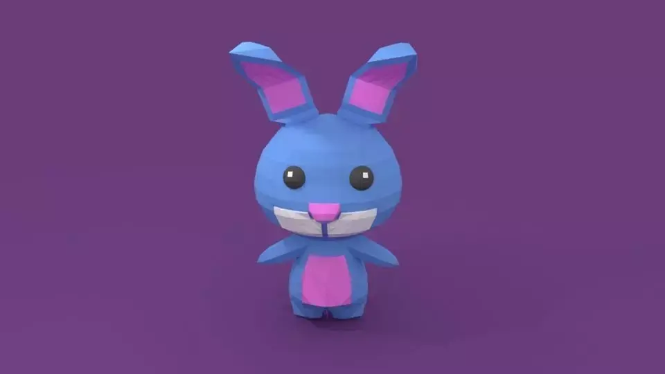 Chibi Rabbit 3D Model Low-poly 3D model