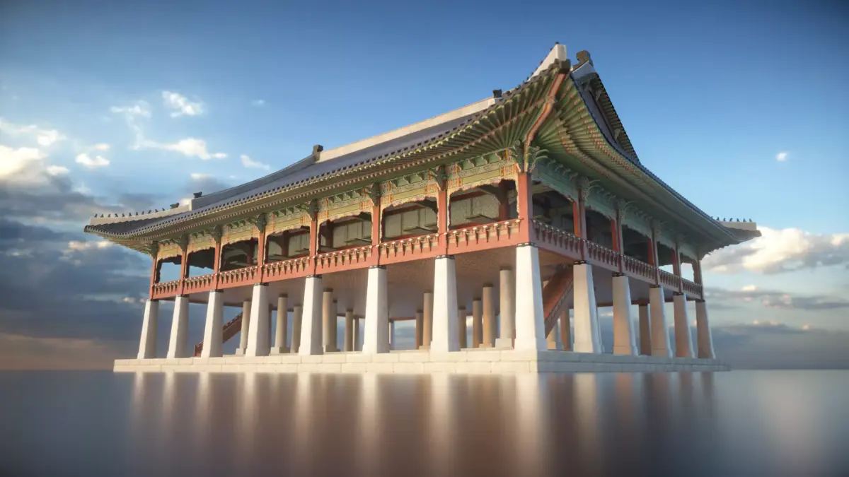 Korea Gyeongbokgung Gyeonhoeru -Joseon Palace 3D model