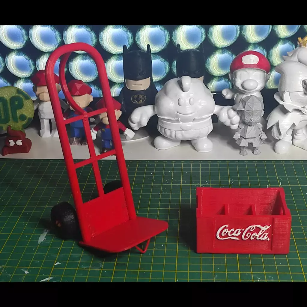 Coca Cola Mini Bottles Colection - Hand Truck collectible 3D print model