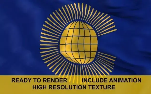 Commonwealth 3d Flag 3D model