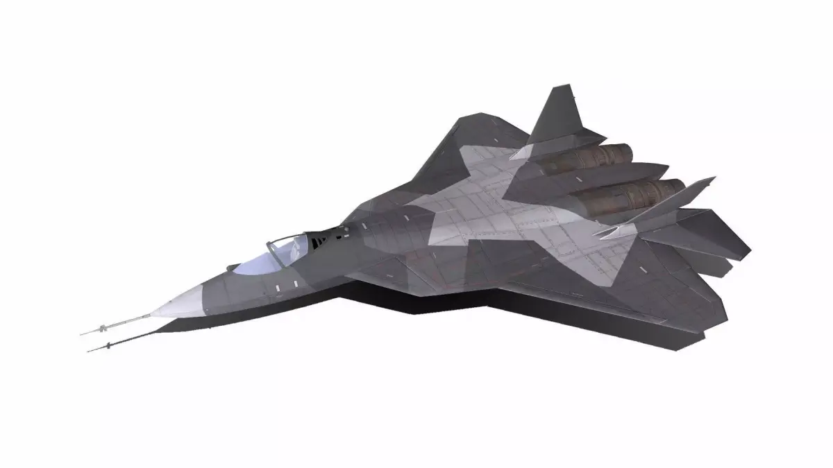 Sukhoi Su-57 Low-Poly Low-poly 3D model