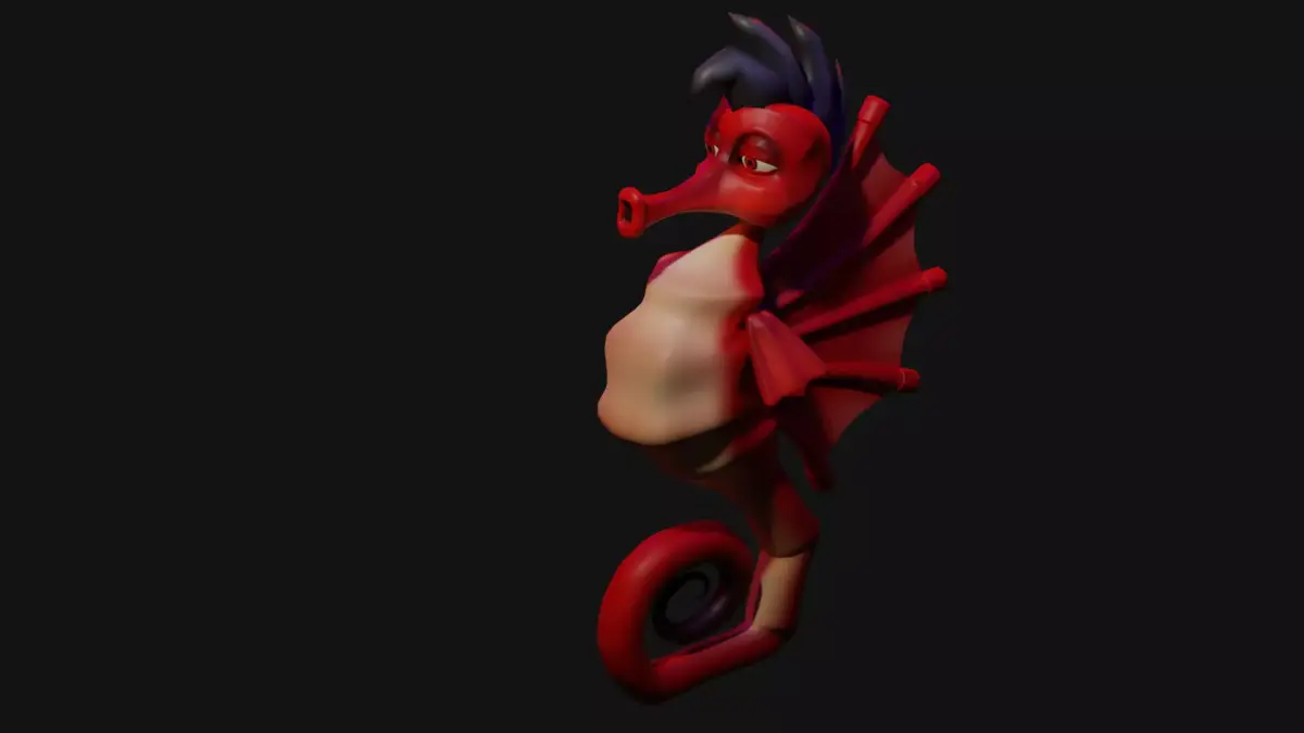 SeaHorse Low-poly 3D model