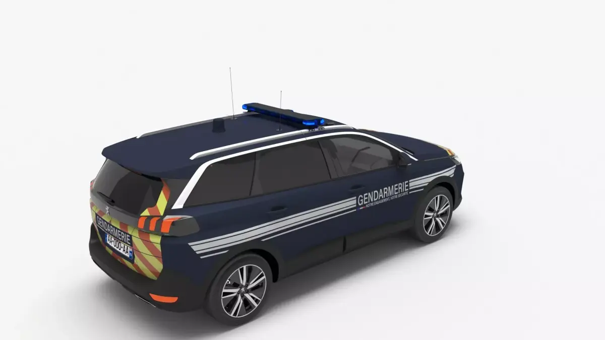 Gendarmerie Peugeot 5008  3D model