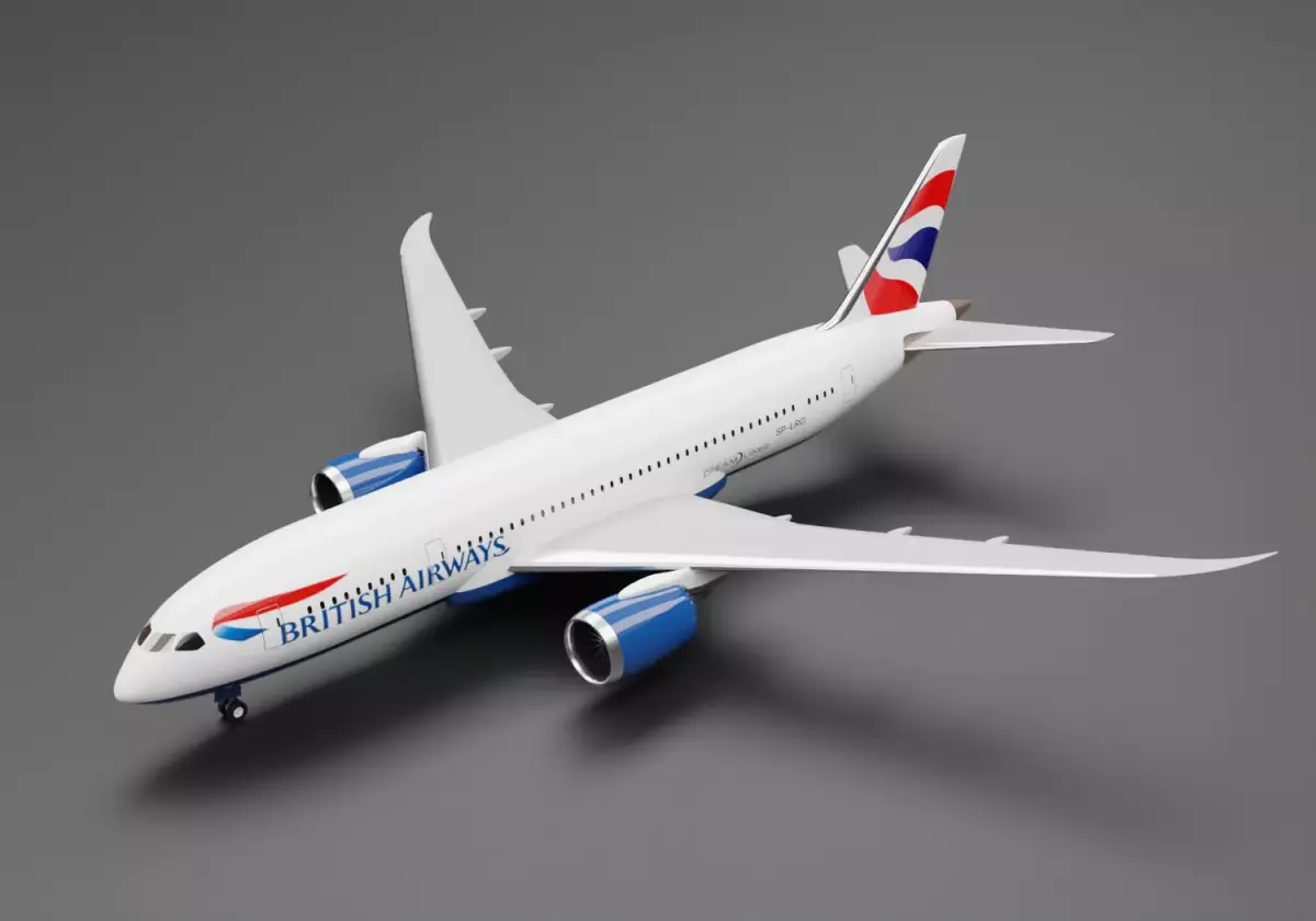 Boeing 787-8 British Airways Livery 3D model