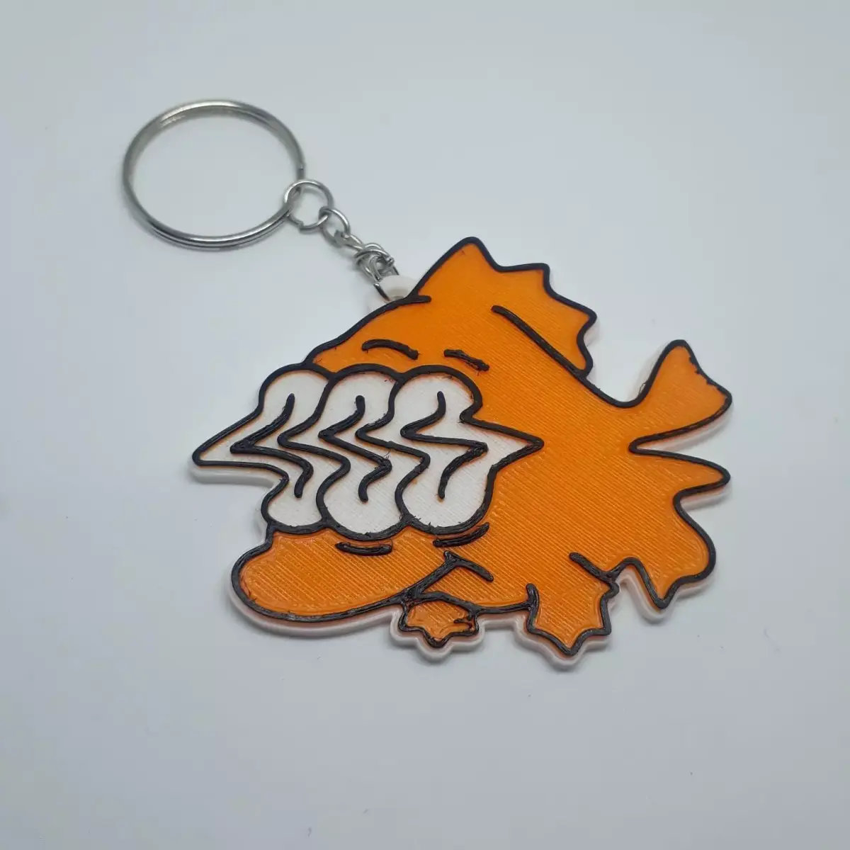TRIPPY FISH KEYCHAIN Free 3D print model