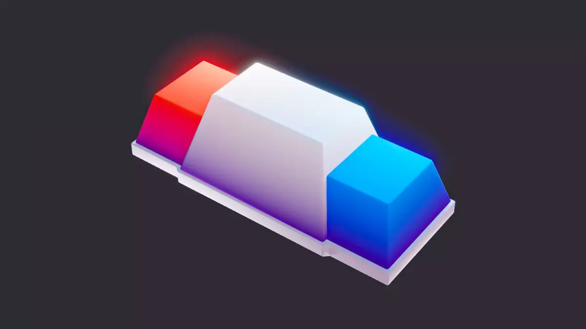 Lowpoly Police Siren 3D model