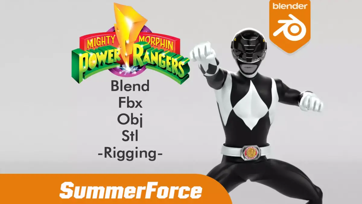 Black Ranger - Power Ranger 3D model