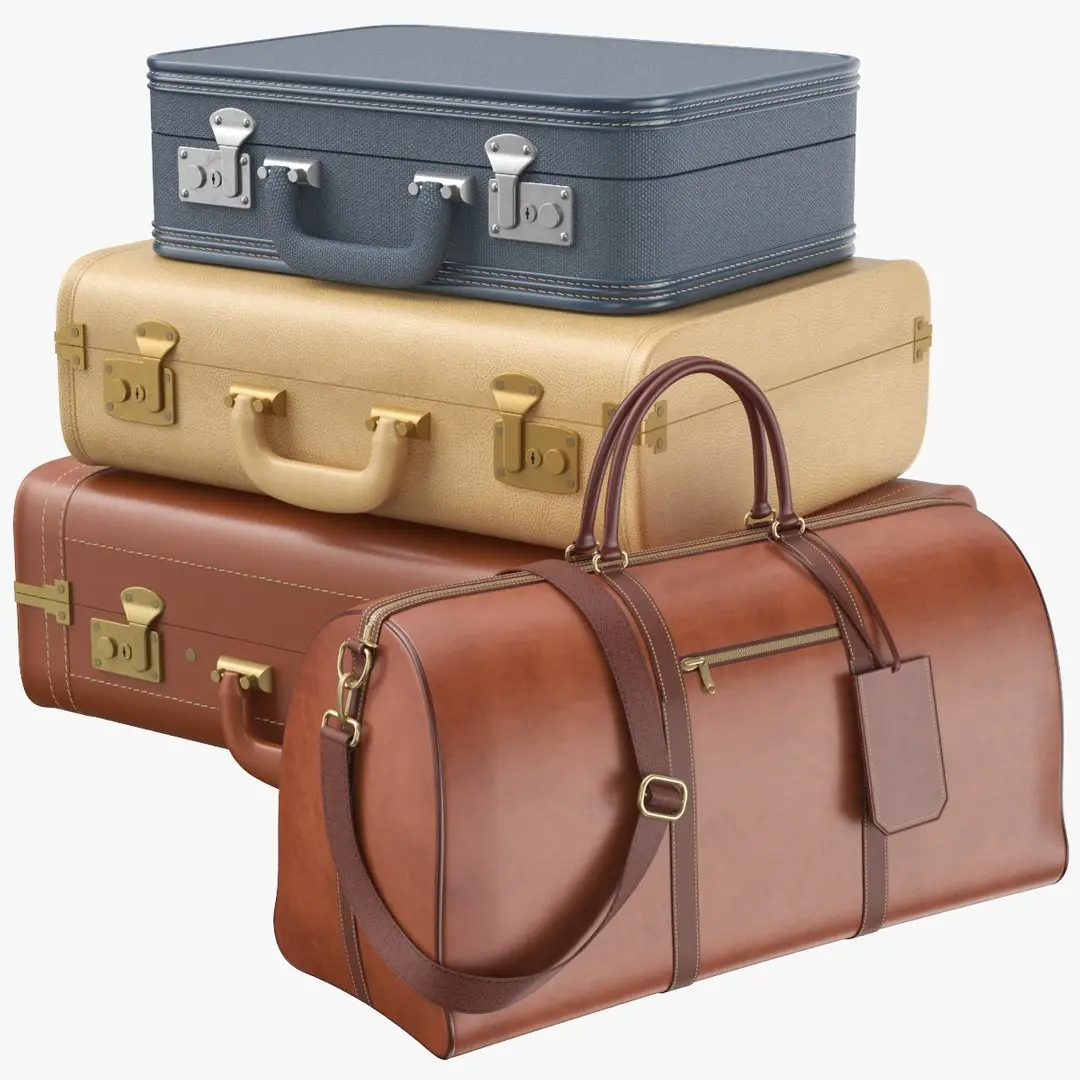 Vintage Luggage Collection 3D model