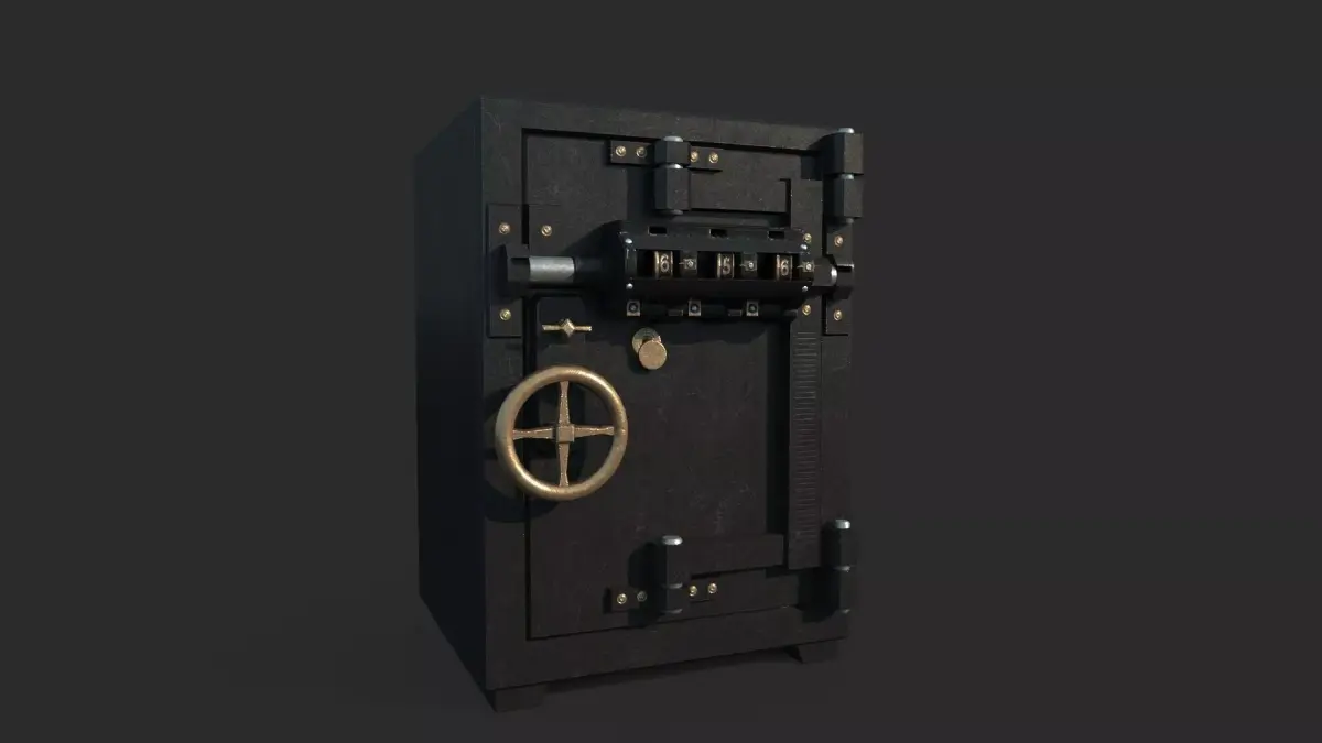 Antique furniture safe 3D model