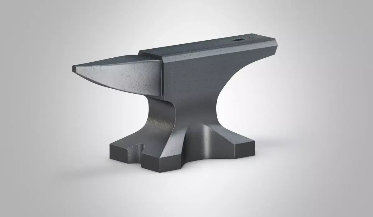 Anvil metal part Low-poly 3D model