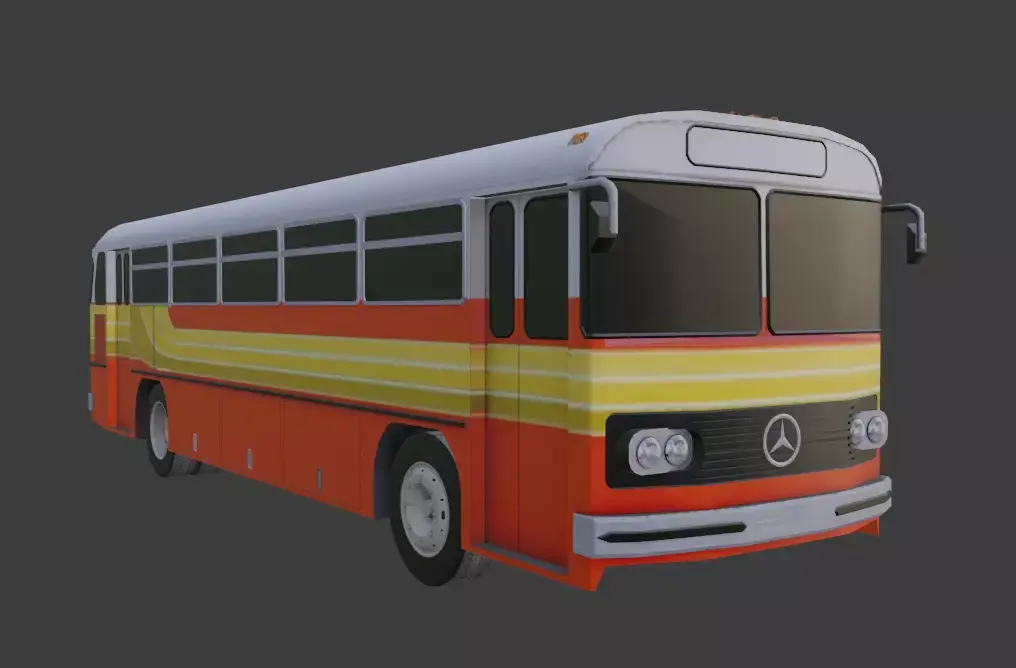 Mercedes Benz Monobloco O-362 Low-poly 3D model