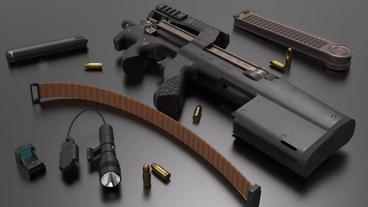 P90 SMG Fps - Tps Low-poly 3D model