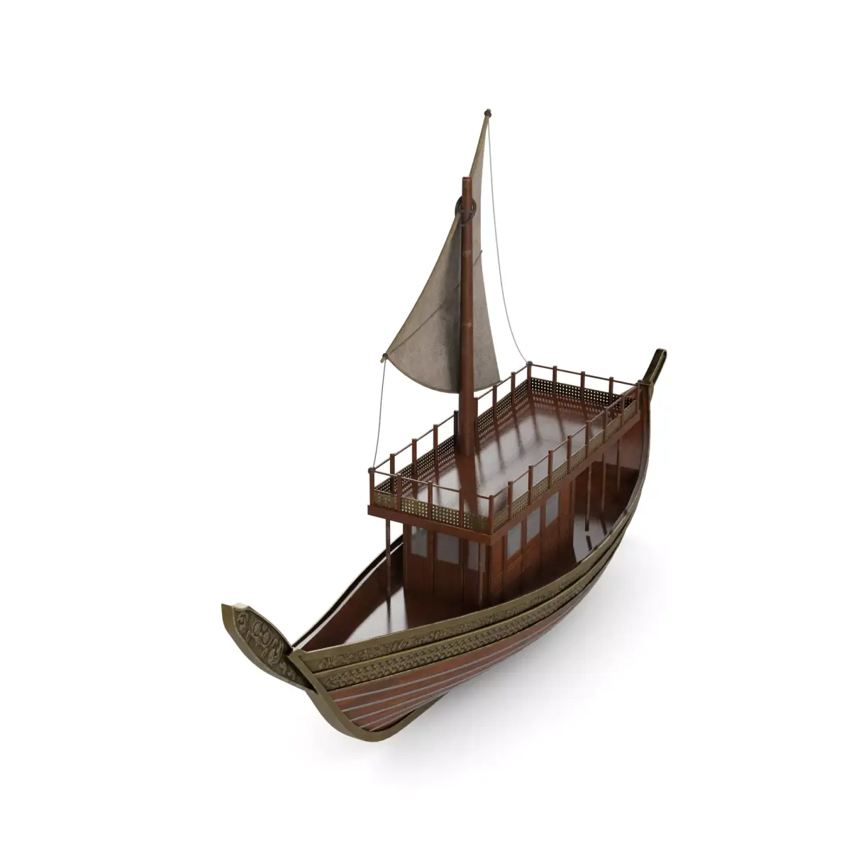 Motorboat 3D model shop