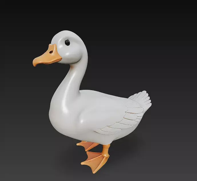Duck Realistic 3D Model Basic - Low Poly Realistic Low-poly 3D model purchase