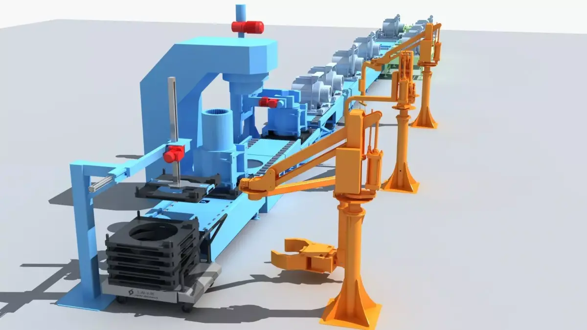 Industrial Equipment 1-Production Line 3D model