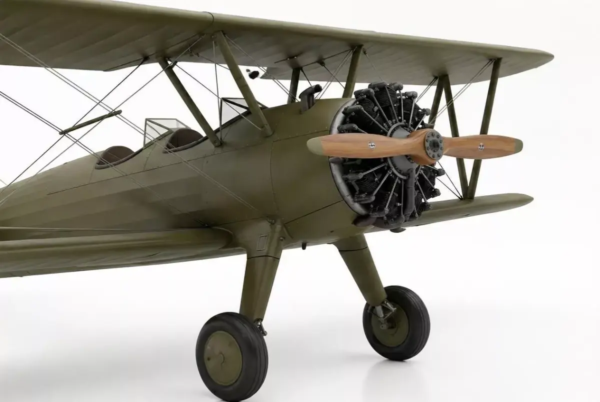 Vintage Military Biplane 3D model