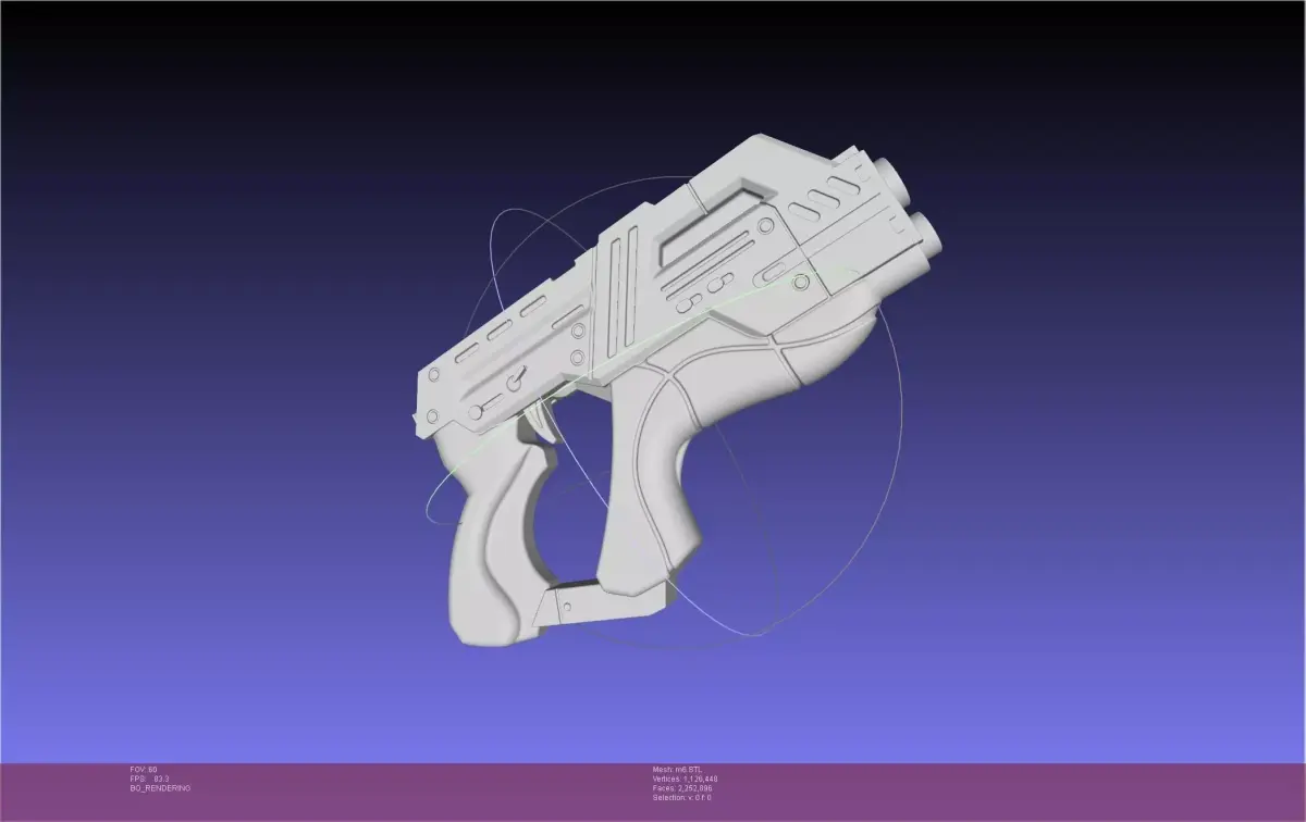 Mass Effect M6 Pistol 3D model