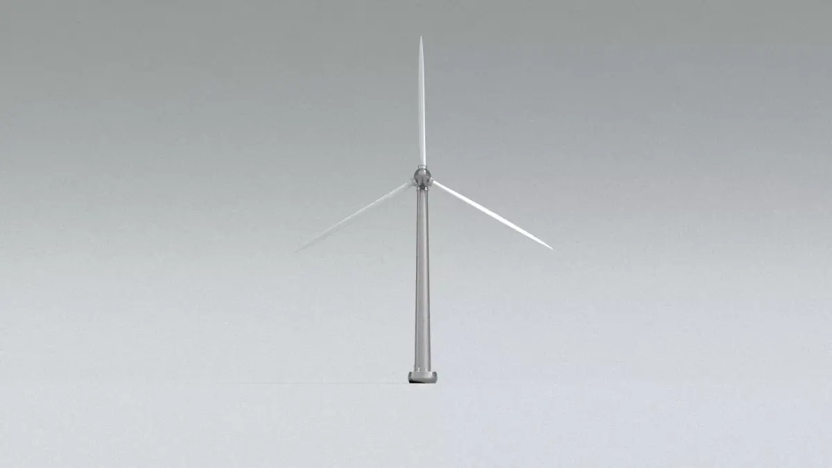 laos Wind Turbine 3D model