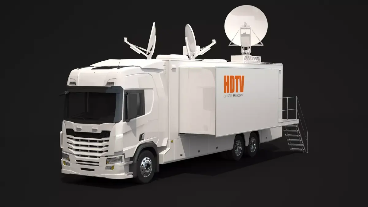 Generic Broadcast TV Truck 3D model