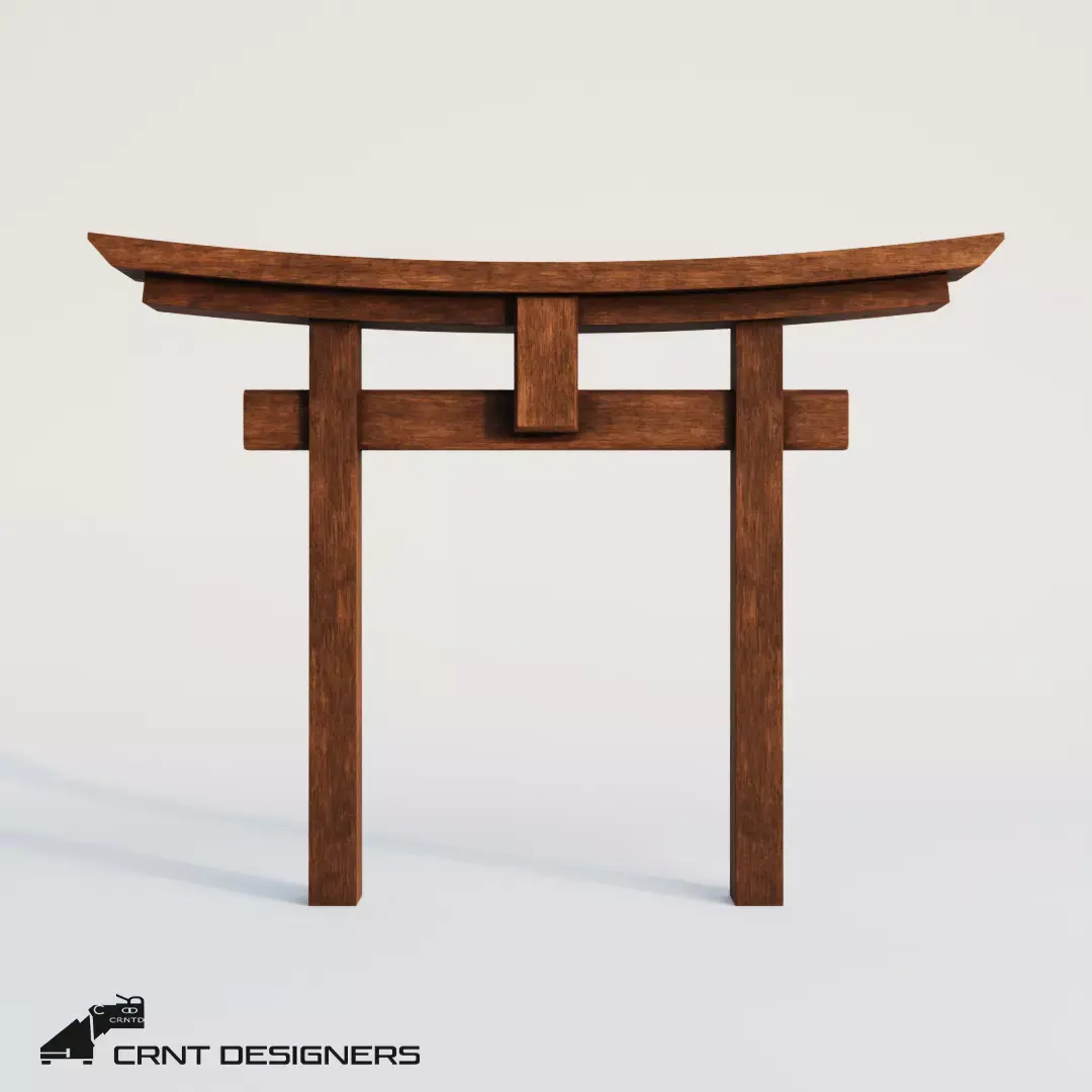 Japanese Gate Torii Low Poly PBR 3D Model Low-poly 3D model