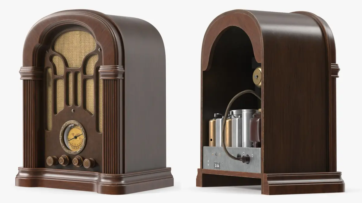 Atwater Kent 206-X Vintage Radio Receiver Brown 3D model