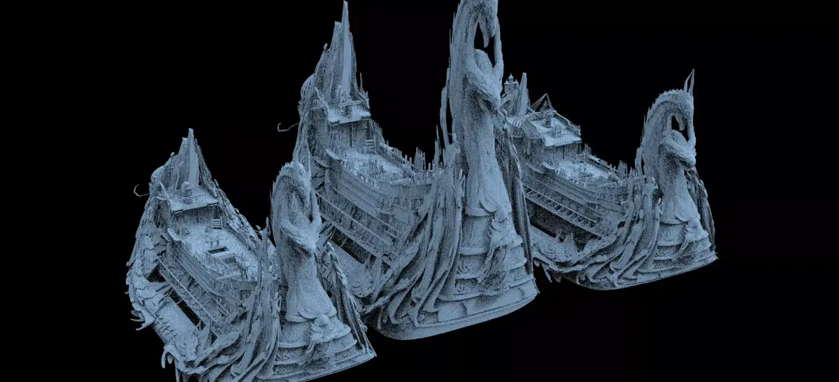 Kharon the Ferryman Ship 3 models 3D model