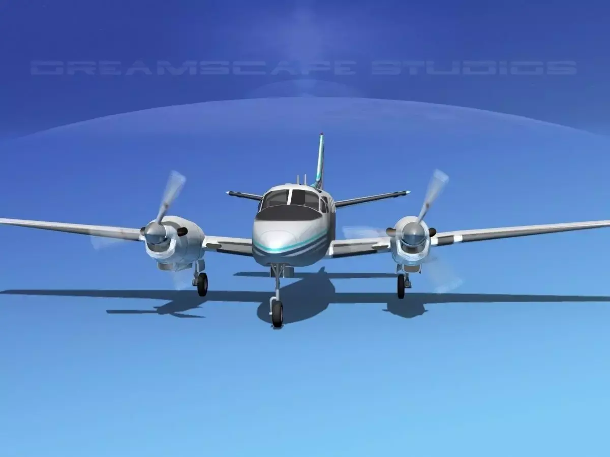 Beechcraft King Air C90 V07 3D model