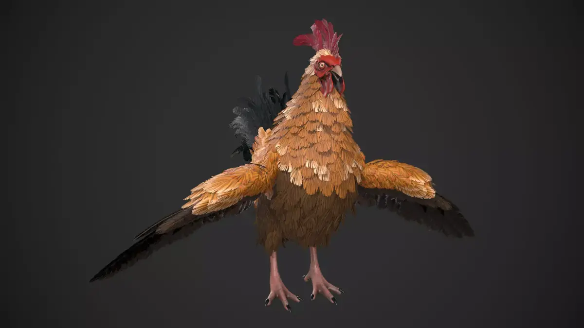 Chicken Rooster Low-poly 3D model purchase