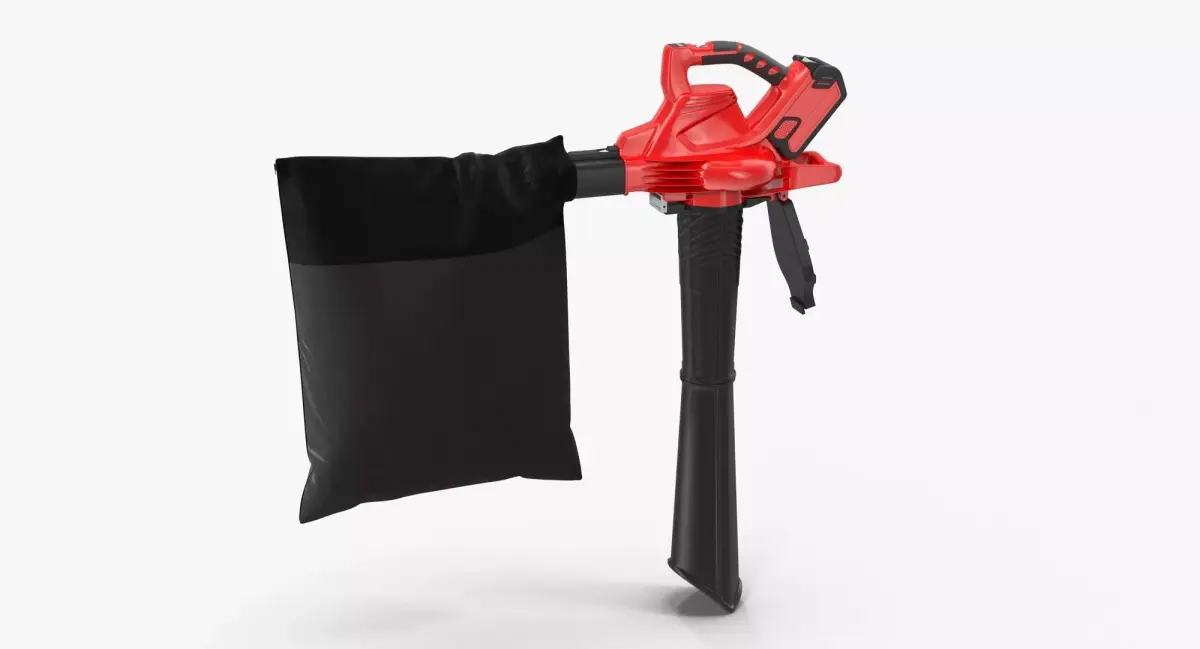 Leaf Blower Vacuum Red Generic Low-poly 3D model