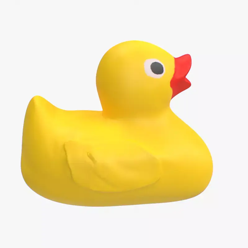 Rubber Duck in yellow Low-poly 3D model