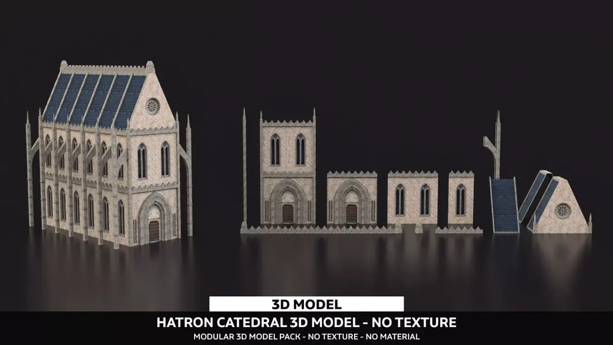 Hatron Catedral  Low-poly 3D model