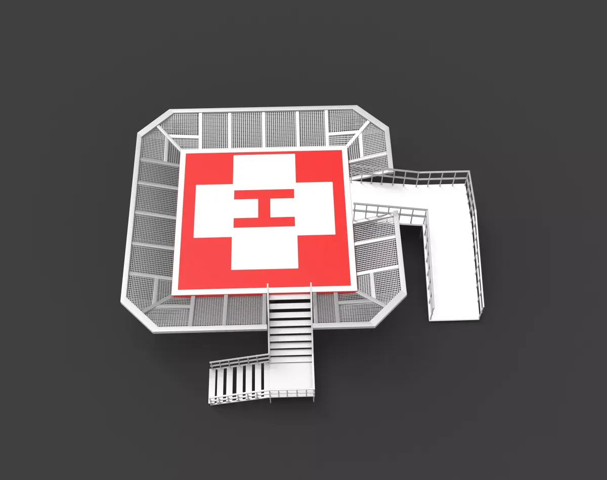  Rooftop Helipad 3D model