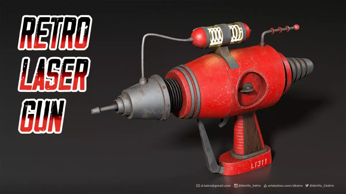 Retro Laser Gun 3D model