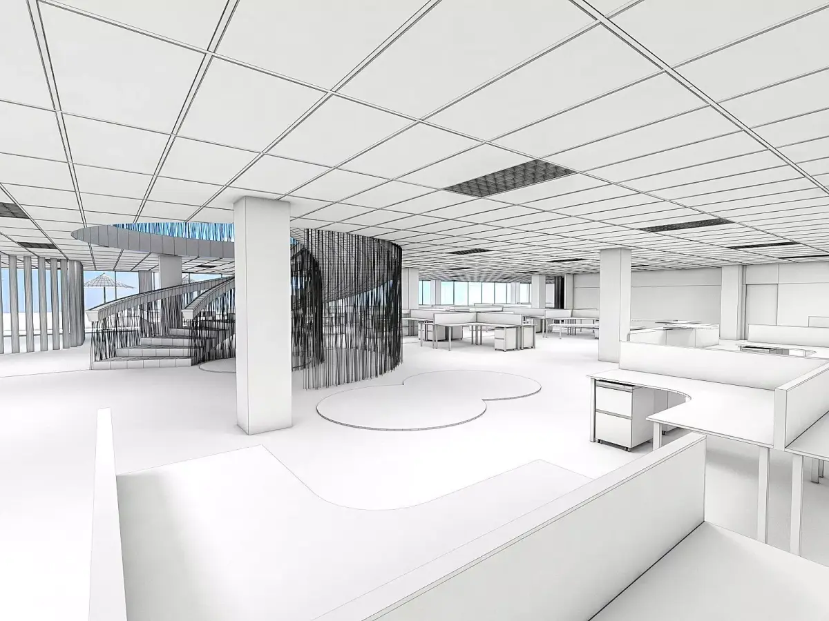 Office Interior 01 Low-poly 3D model