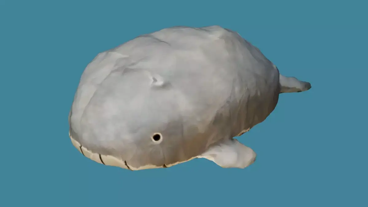 Whale Plush Toy Low-poly 3D model